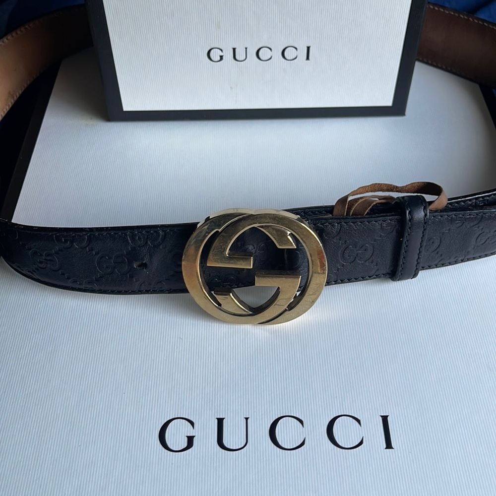 Gucci Signature Leather Belt - Medium